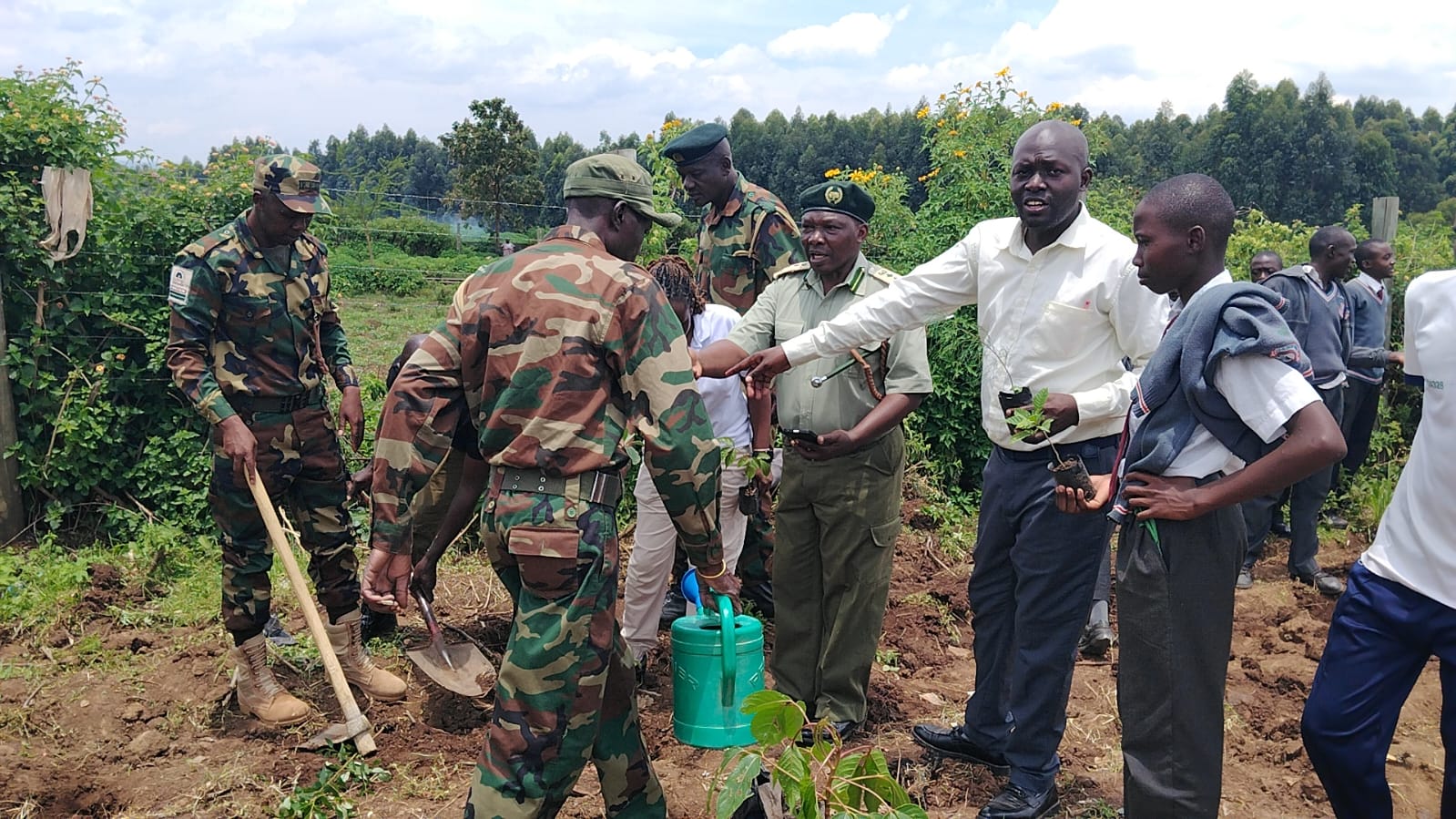 Farmers tending maize and vegetables in the green highlands of Bungoma County